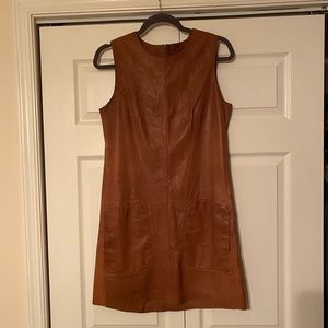 Vince leather shift dress with pockets - sz 6